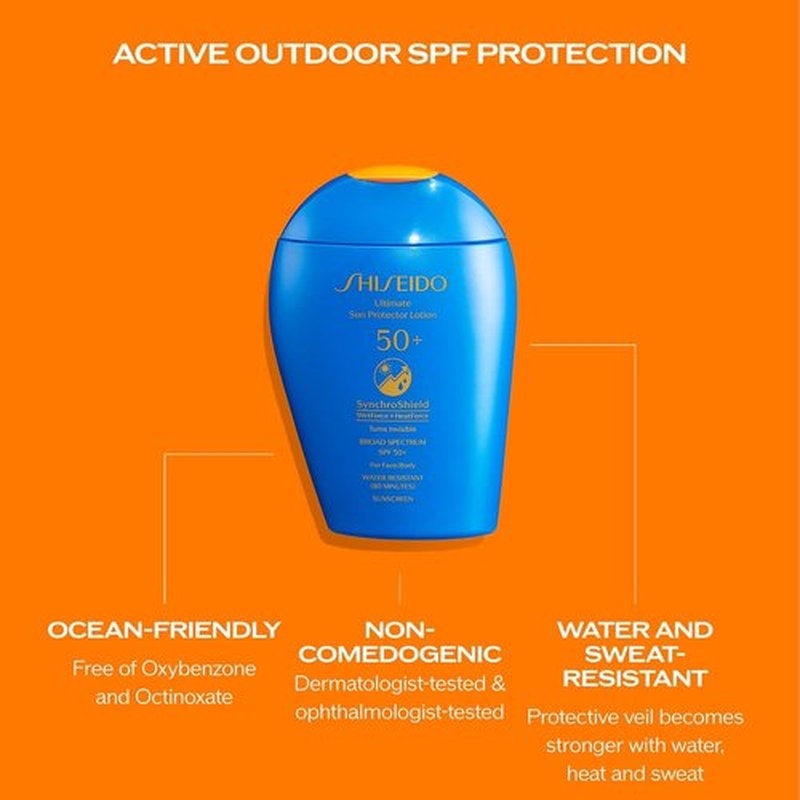 Shiseido Ultimate Sun Protector Lotion SPF 50+ - Broad Spectrum Face & Body Sunscreen (1.6 oz)