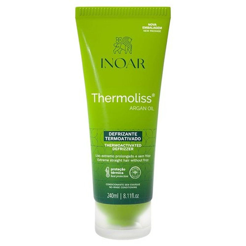 Inoar Argan Oil Thermoliss Balm - Frizz Control & Heat Protection with Amino Acids | 8.1 fl. oz