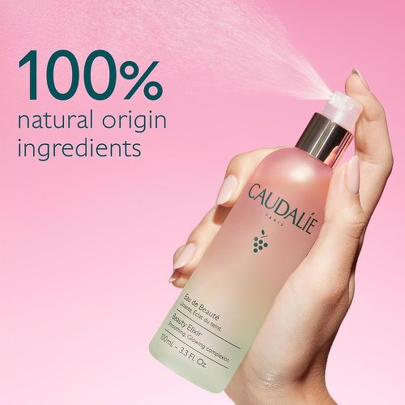 Caudalie Beauty Elixir Face Mist - Pore Tightening Toner That Reduces Dullness & Sets Makeup