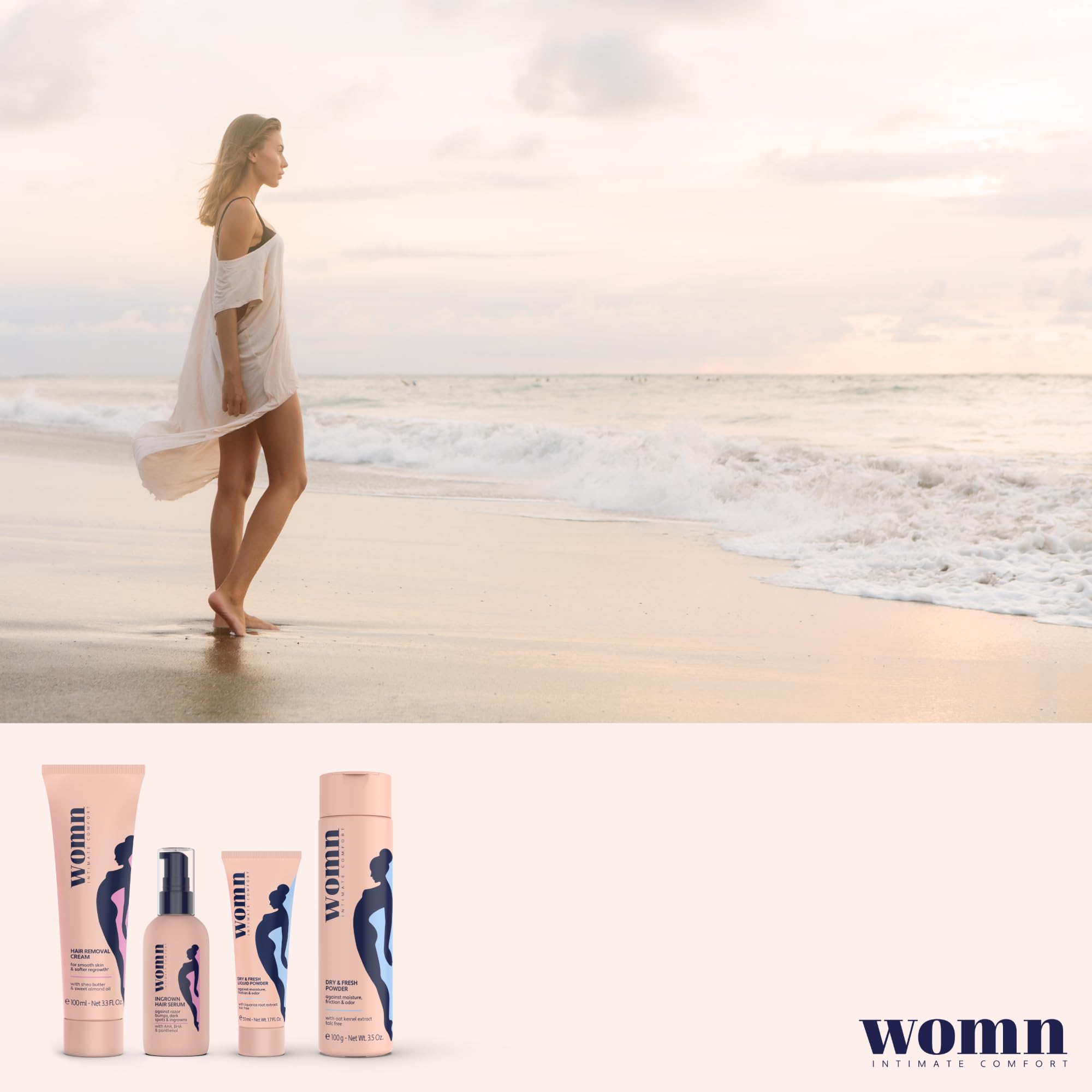 womn Intimate Hair Removal Cream for Women, Bikini Area & Armpits 3.3 fl oz