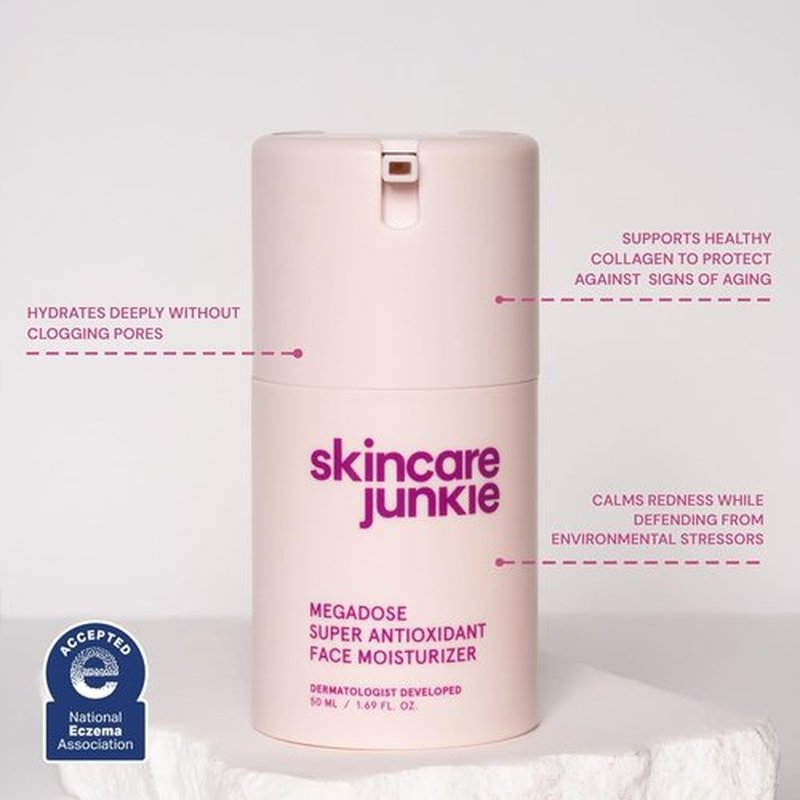 Megadose Super Antioxidant Face Moisturizer - Dermatologist Developed for All Skin Types | 1.7 OZ