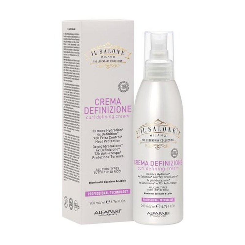 Il Salone Milano Curl Defining Cream - Anti-Frizz & Humidity Control - Adds Shine & Definition - 6.76 fl oz / 200ml