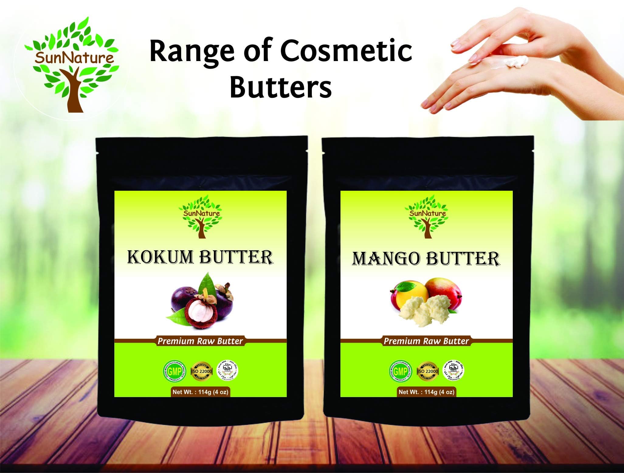 SunNature 100% Pure Mango Butter - Can Substitute Shea Butter in Soap and Lotion Recipes - Moisturising, Scent-free, Hexane-free (4 Oz)