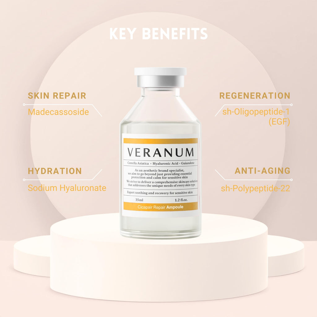 Veranum 5-Peptide Repair Serum – Korean Anti-Aging Peptide Ampoule with Centella EV | Collagen & Elasticity Support (1.2 fl oz / 35 mL)