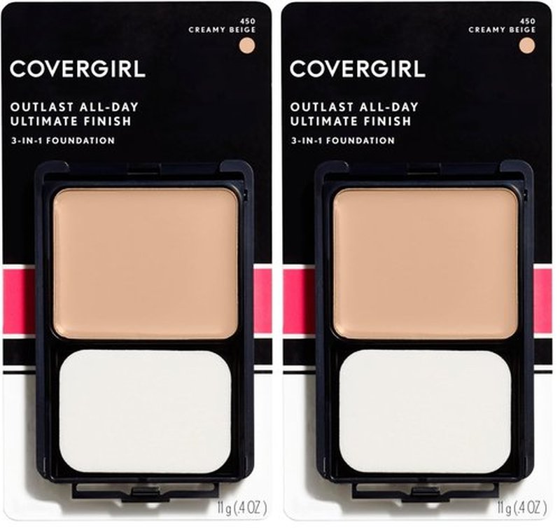 COVERGIRL Outlast All-Day Ultimate Finish Foundation,Creamy Beige,0.4 Ounce,(Pack of 2)