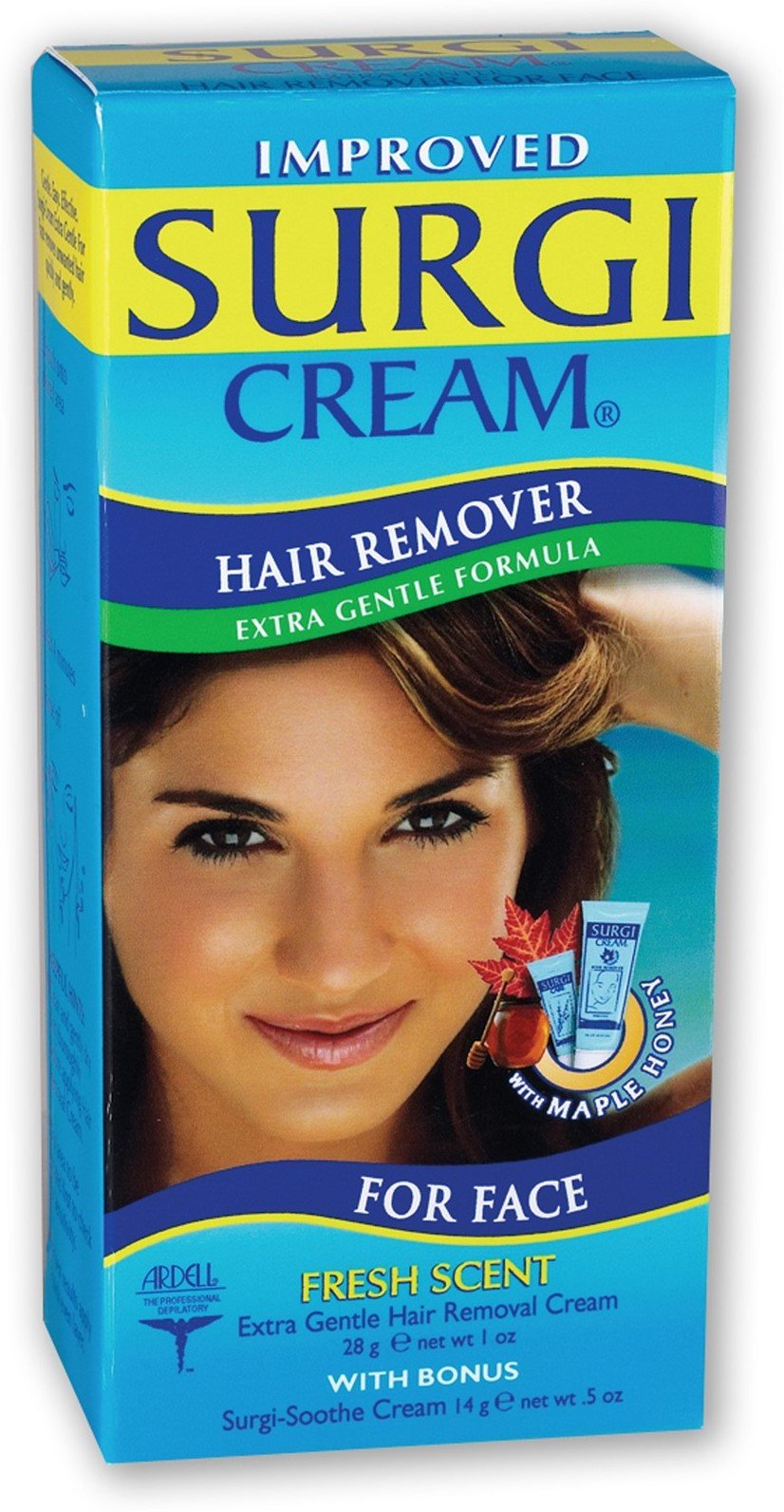 SURGI-CREAM Hair Remover For Face, Extra Gentle Formula 1 oz (Pack of 4)