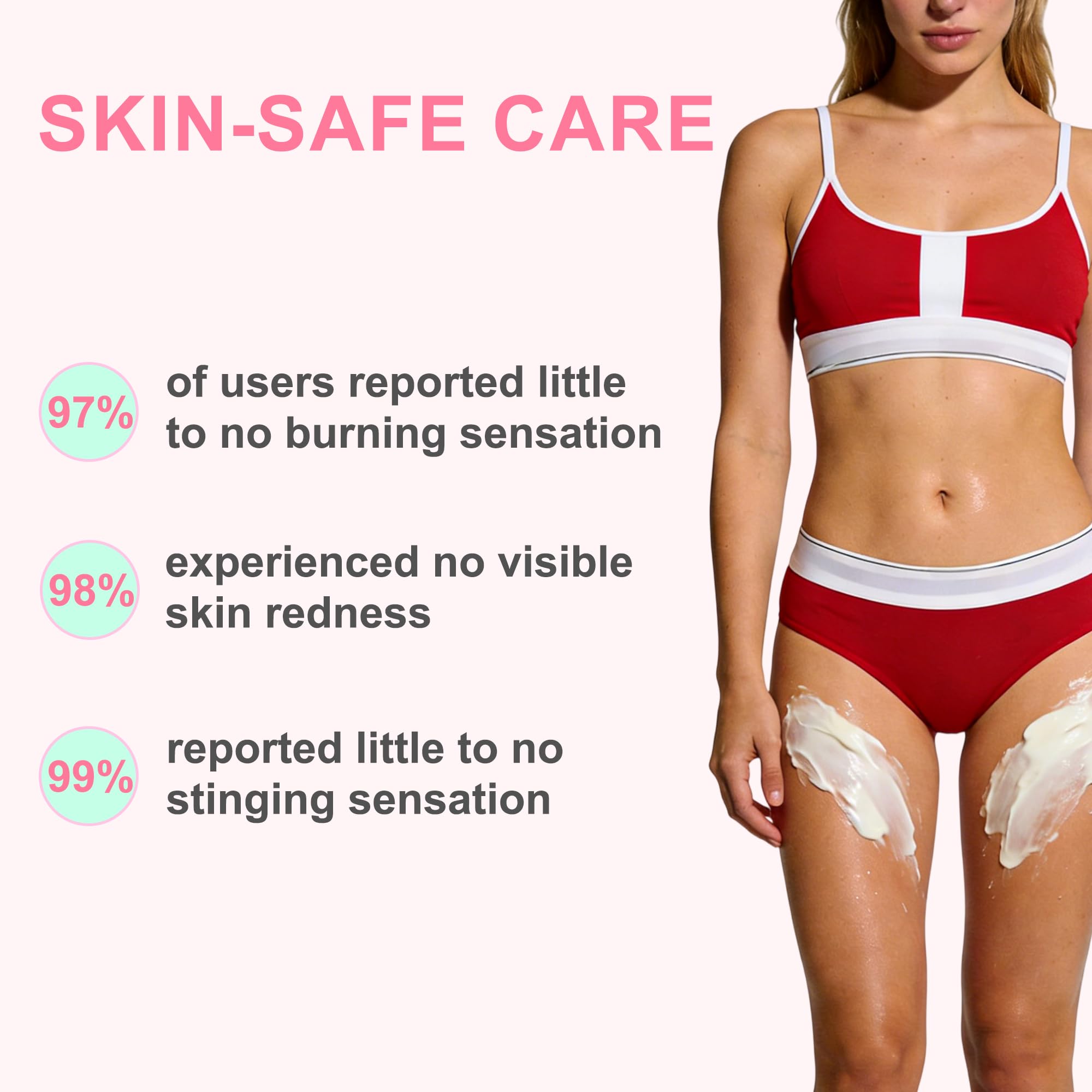 BCCDEUY Hair Removal Cream for Women, 5–7 Min Fine Hair, Legs Arms Bikini