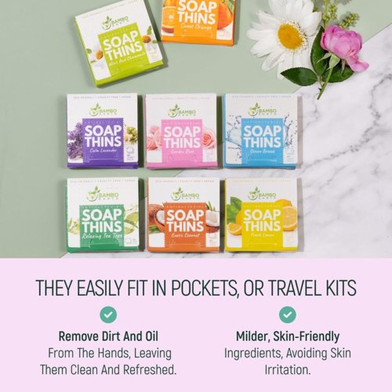 400 Sheets Antibacterial Paper Soap Strips For Hand Washing - 8 Pack Portable Disinfecting Pocket Travel Soap Thins Dissolvable & Disposable Camping Mini Size Dry SoapSheets For Hands (Variety 8x50)