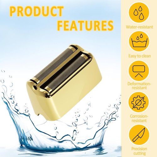 BaBylissPRO FXFS2 Shaver Replacement Foil & Cutters - Gold, 2 Pack for Precision Grooming