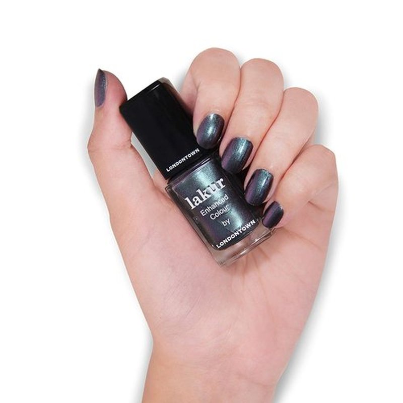 LONDONTOWN Lakur Nail Polish - Long-Lasting, Streak-Free Blue Color | 21+ Free Non-Toxic Vegan Formula, 0.4 Fl Oz