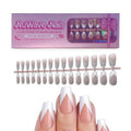 French Tip Press On Nails V Shaped Design - Enhance Your Look with Elegance White French Tip Nails - Natural Soft Gel, 15 Sizes 150/PCS Fake Nails Kit