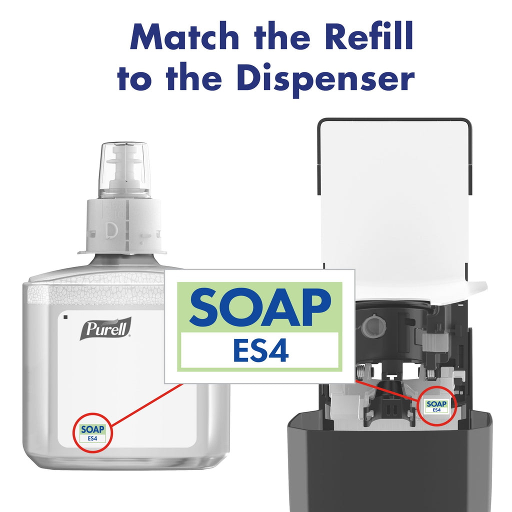 PURELL Brand HEALTHY SOAP 0.5% BAK Antimicrobial Foam, Lightly Fragranced, 1200 mL Refill for PURELL ES4 Manual Soap Dispenser (Pack of 2) - 5079-02 - Manufactured by GOJO, Inc.