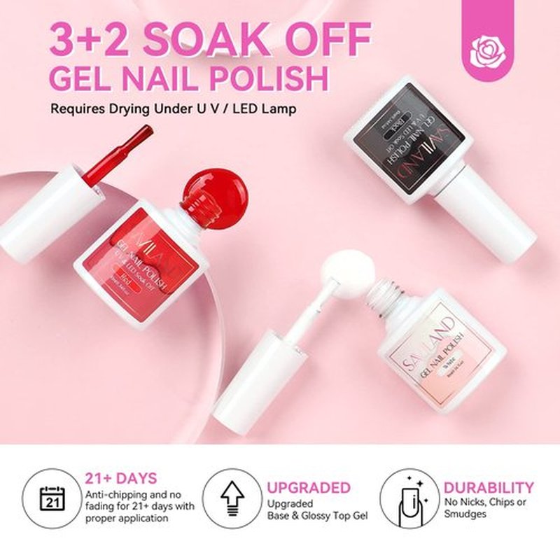 SAVILAND Acrylic Nail Kit for Beginners: Professional Nail Kit Acrylic Set with Everything Nail Drill Acrylic Powder Monomer Liquid Gel Nail Polish U V Nail Light Christmas Gift Home Extension