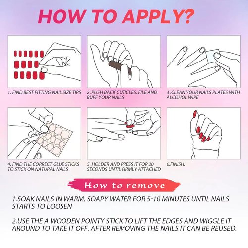 10pcs Handmade Nails, Luxury Handmade Press on Nails,3D Design Hand-painted Nail Art,Reusable Gel Glue on Fake Nails Kit (CL-9003-M)