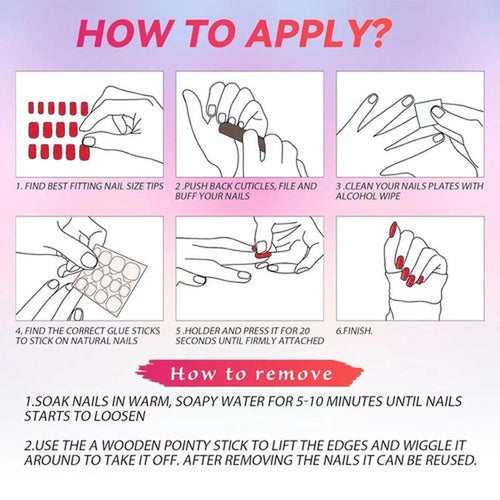 10pcs Handmade Nails, Luxury Handmade Press on Nails,3D Design Hand-painted Nail Art,Reusable Gel Glue on Fake Nails Kit (CL-9003-M)
