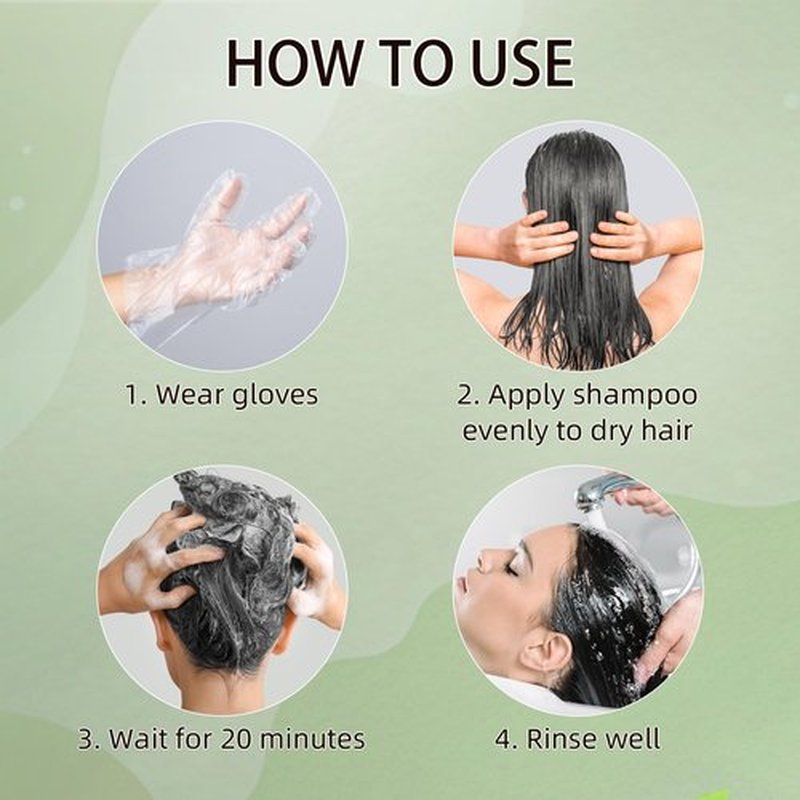 Black Hair Dye Shampoo, Semi-Permanent Hair Color Shampoo for Women and Men, Herbal Ingredients and No Ammonia, 3 in 1-100% Grey Coverage 400ml/ 13.5 fl.oz