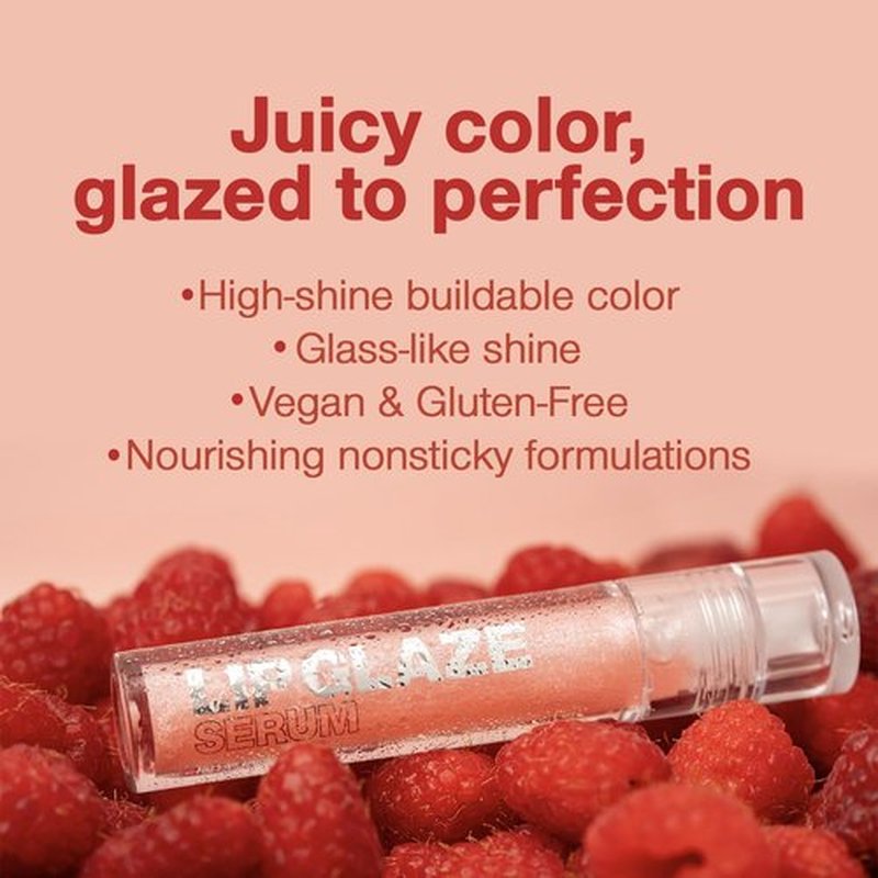 Palladio Lip Glaze Serum, Hydrating Lip Gloss with Peptides & Hyaluronic Acid for Plump, Smooth, and Nourished Lips – Vegan, High-Shine, Non-Sticky Finish (Blush Brulee)