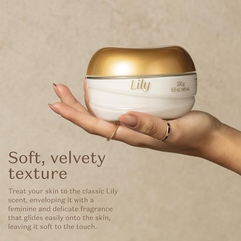 Lily Satin Body Cream - 24-Hour Hydrating Fragrance for Dry Skin | 8.8 Ounce