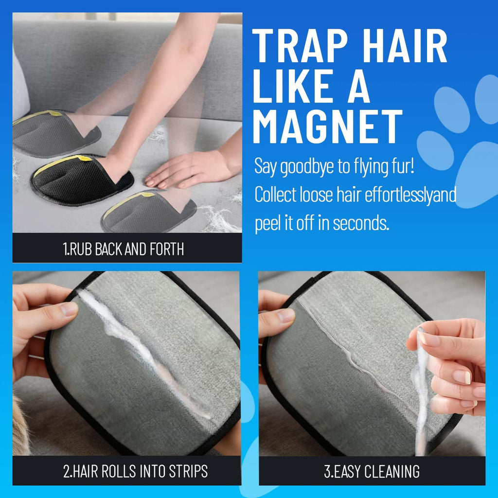 Pet Hair Removal Glove for Dogs & Cats, Newly Upgraded Reusable Electrostatic Pet Hair Glove, Magic Brush Pet Hair Remover Tool for Clothing, Couch, Carpet, Car Seat