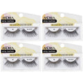Andrea Strip Lashes Style 23 – Black Natural False Eyelashes, Lightweight Reusable Lash Strips, 4 Pair