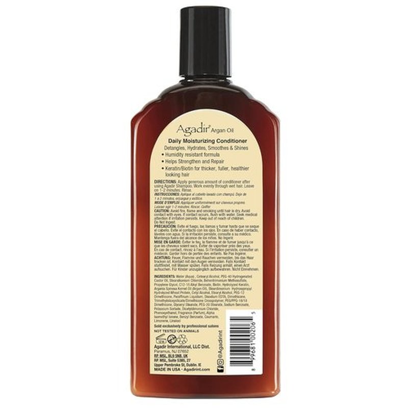 Agadir Argan Oil Daily Moisturizing Conditioner - 12.4 Fl. Oz | Nourishing Hydration for All Hair Types