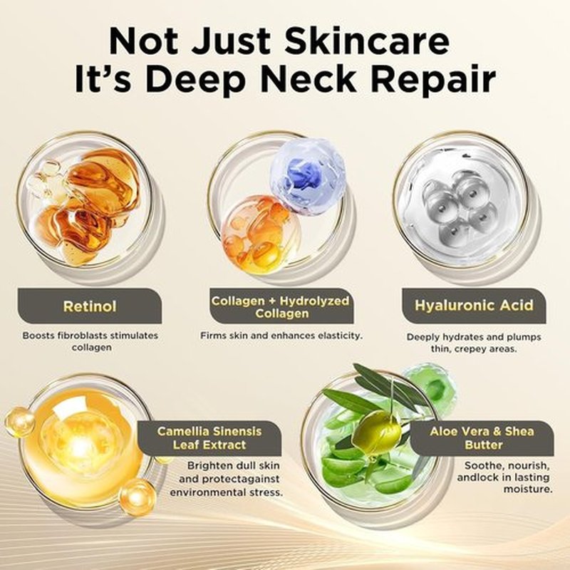 Regine Switzerland Firming Neck Cream - Anti-Aging Retinol & Collagen Formula, 1.76 Fl Oz