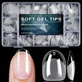 510pc Extra Short Oval Nail Tips, Soft Gel Nail Tip XS Fake Nails Oval Artificial Fingernail, 15 Sizes Full Cover Clear Press on Nail Short Acrylic Nails Tips for Nail Extension, Press Nails Making