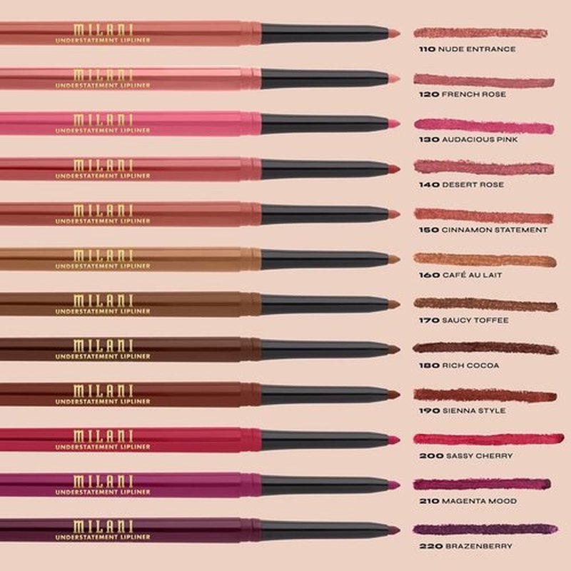 Milani Understatement Lipliner Pencil - Highly Pigmented Retractable Soft Lip Liner - Saucy Toffee