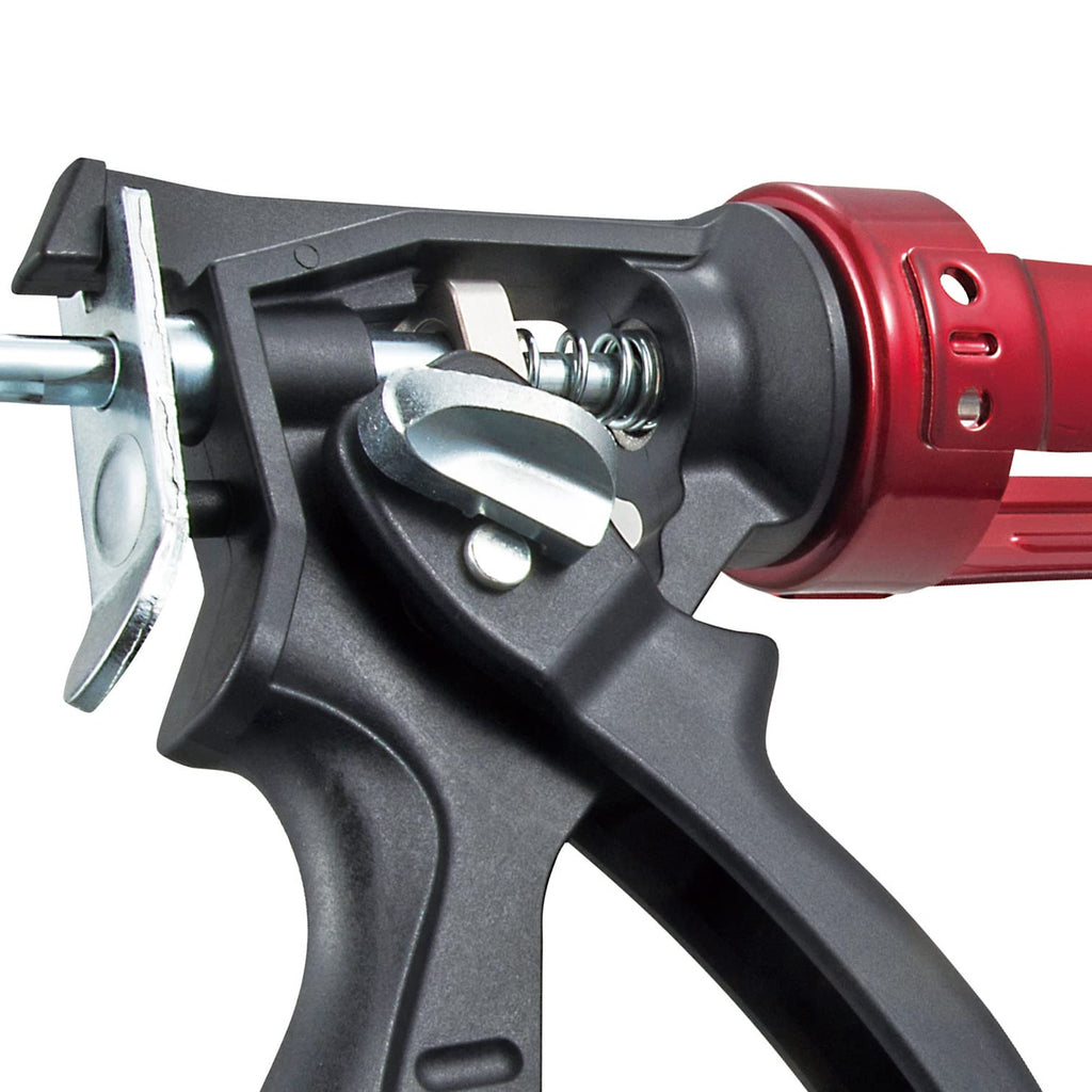 TAJIMA Caulk Gun - 1/10 Gallon (10 oz) Convoy RS Caulking Tool with Dual-Thrust Ratio & Auto Flow Stop - CNV-100RS