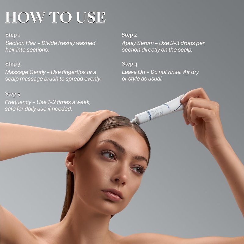Voir Haircare Scalp Serum - Hydrating & Soothing Formula for Dry, Itchy Scalp | 30ml with Canadian Glacial Oceanic Clay
