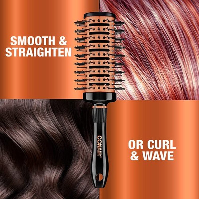 Conair Vented Round Brush | Copper Collection for Quick Blow Drying and Styling