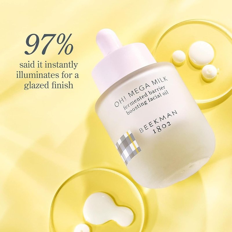 Beekman 1802 Hydrating Toner & Face Mist + Oh! Mega Milky Oil Facial Oil – Sensitive Skin Safe | 2 fl oz + 0.5 fl oz