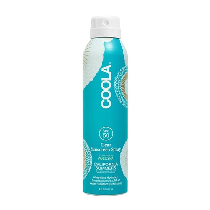 COOLA Organic Clear Sunblock Spray SPF 50 - Daily Skin Protection | Vegan, Gluten-Free, California Summers Scent