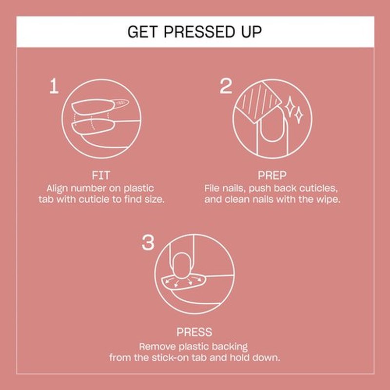 OPI Sticking Point Head Over Nails | Short Squoval Opaque Warm Neutral with White Hearts Nail Art Instant No Glue Press On Nails | 30 Count with Adhesive Tabs | Damage-Free Wear | Spring 2026