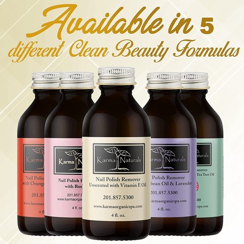 karma organic Unscented Nail Polish Remover, Non-Toxic Nail Treatment Vegan Cruelty-Free) (Unscented) (Unscented +Top/Triple Bas)
