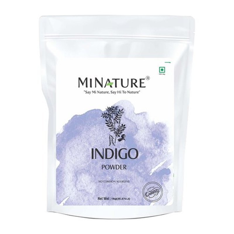 Mi Nature 100% Indigo Leaf Powder 1Kg (35oz) |Pure Herbal Tint for Rich Dark Hair Color |Natural Tinctoria Powder (Indigofera Tinctoria)