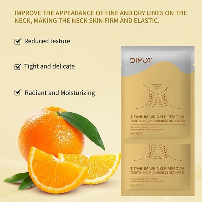 Regine Switzerland Anti-Aging Neck Mask Patches - Golden Collagen & Hyaluronic Acid Pads for Deep Moisturizing & Firming | Adjustable Line Remover Wrap for All Skin Types, 1 Pack (2)