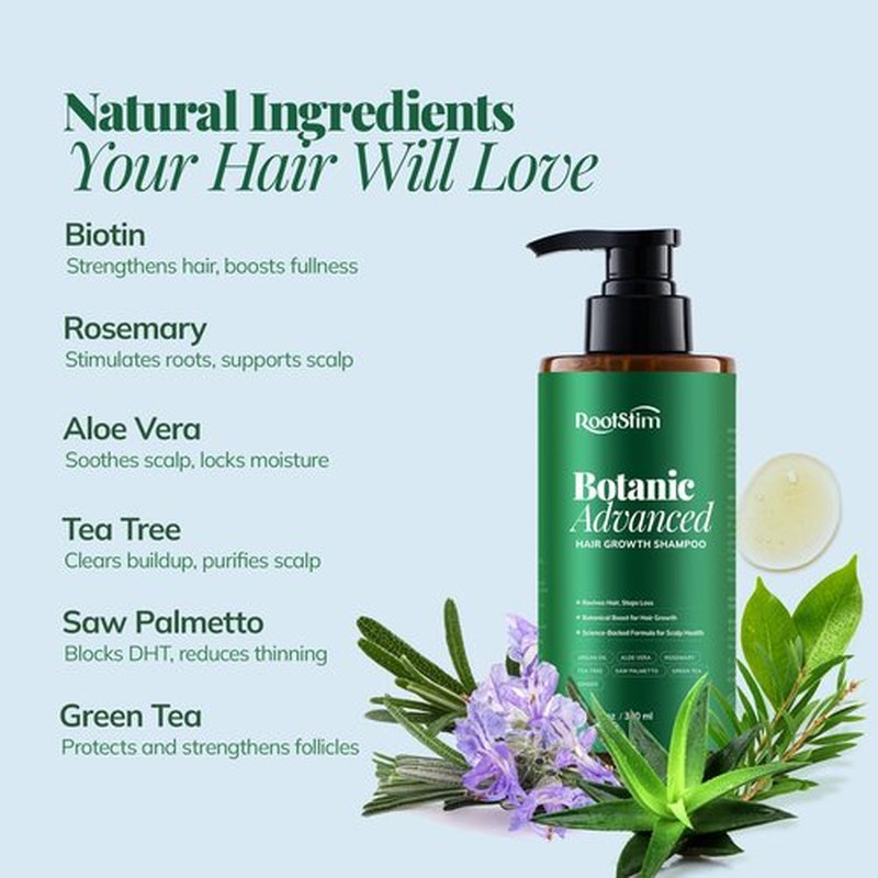 Hair Growth Shampoo, Rosemary, Caffeine, Biotin, Oil Control, Scalp Care, Hair Loss Shampoo for Strengthen Roots, Hair Thickening, Men, Women