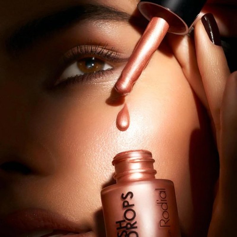 Rodial Blush Drops - Sunset Kiss Frosted Pink | Moisturizing Liquid Blush with Vitamin E, 0.5 fl oz