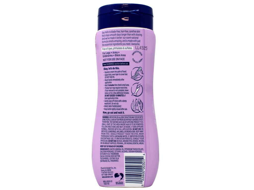 Nair Hair Remover Cream for Arms, Legs, Underarms and Bikini Area, Rich Cocoa Butter & Vitamin E, 7.9 OZ