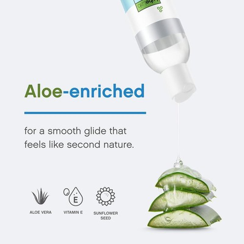 Lubelab Water-Based Personal Lubricant - 8.3 Fl Oz Aloe & Vitamin E, Hypoallergenic, pH-Balanced Gel
