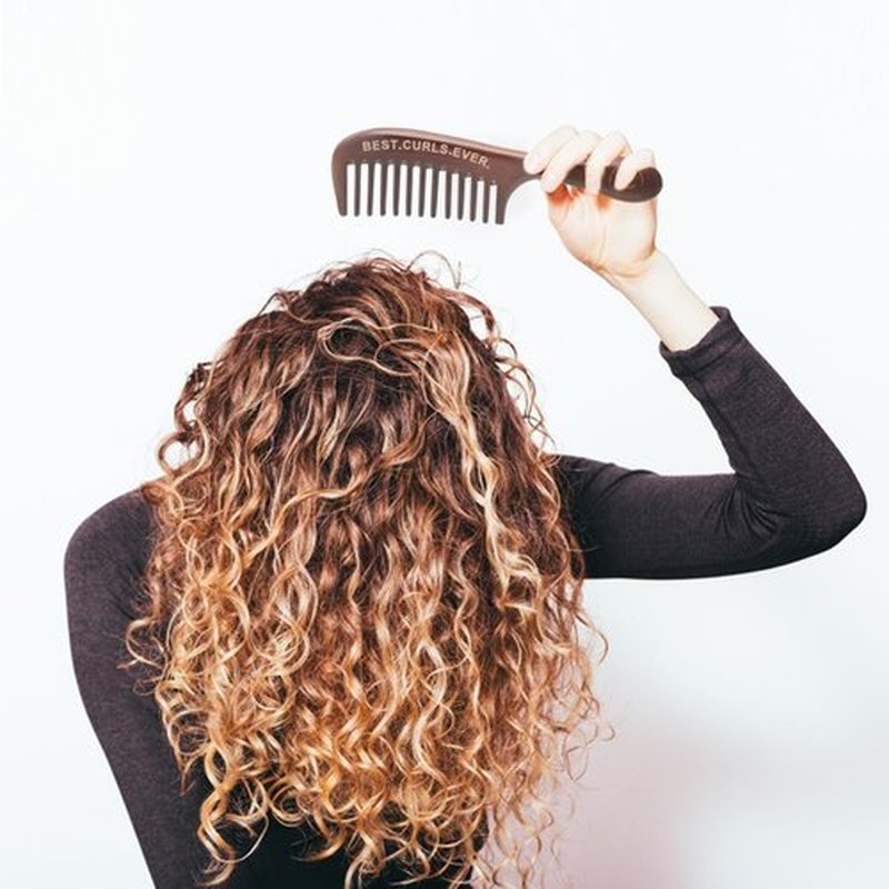 Controlled Chaos Peachwood Anti Static Detangling Comb for Curly Hair Scalp Massaging Comb for Men, Women & Kids