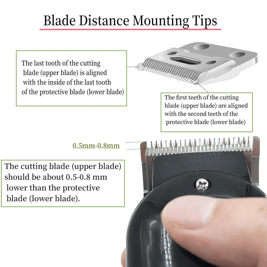 Wahl Clipper Replacement Blades - 2 Pack Compatible 2 Hole Design for Precision Cutting