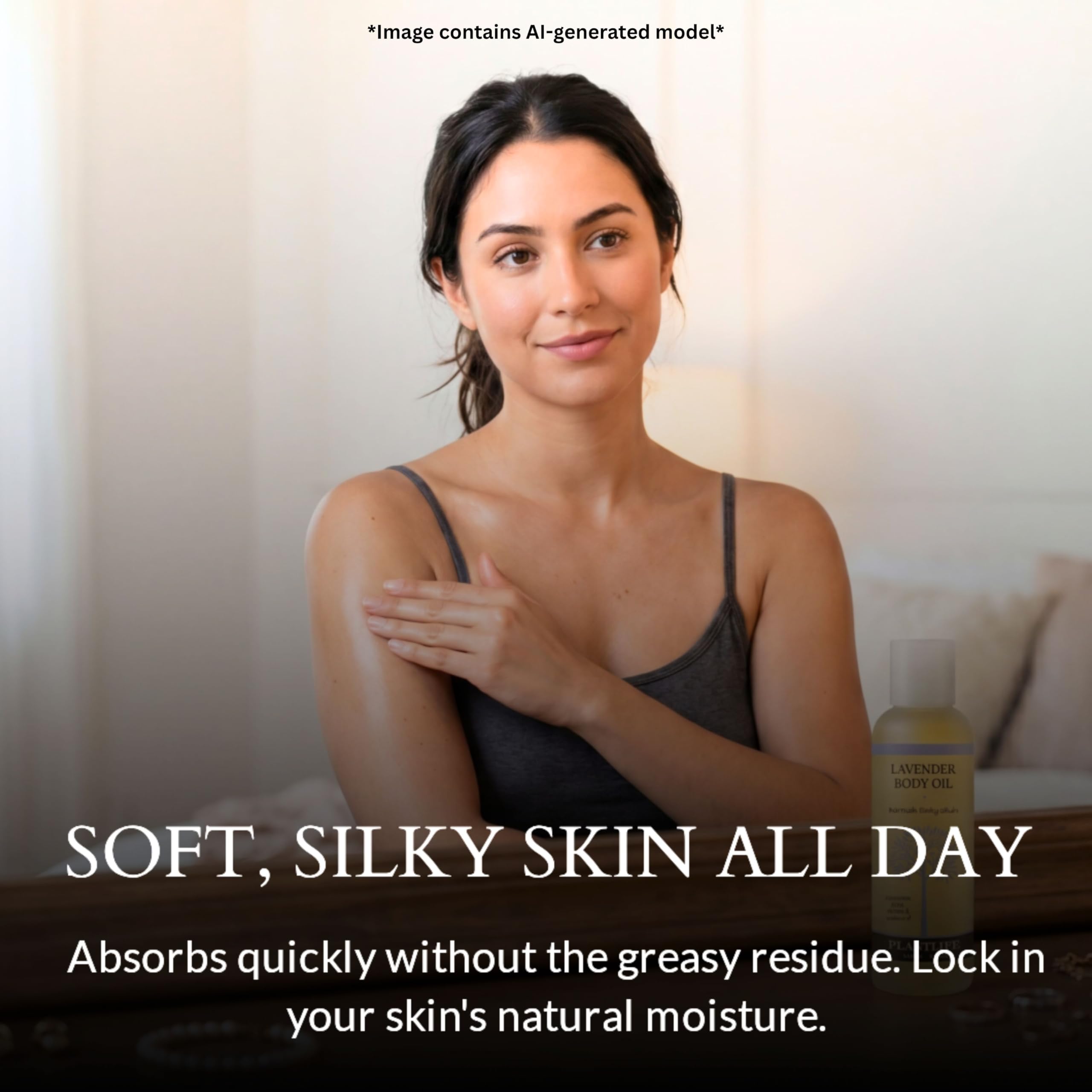 Plantlife Lavender Body Oil - Moisturizing Natural Body Oil for All Skin Types - Nourishing Dry Skin and Making It Feel Soft and Silky for Women & Men - Bath, Body & Massage Oil - 4oz