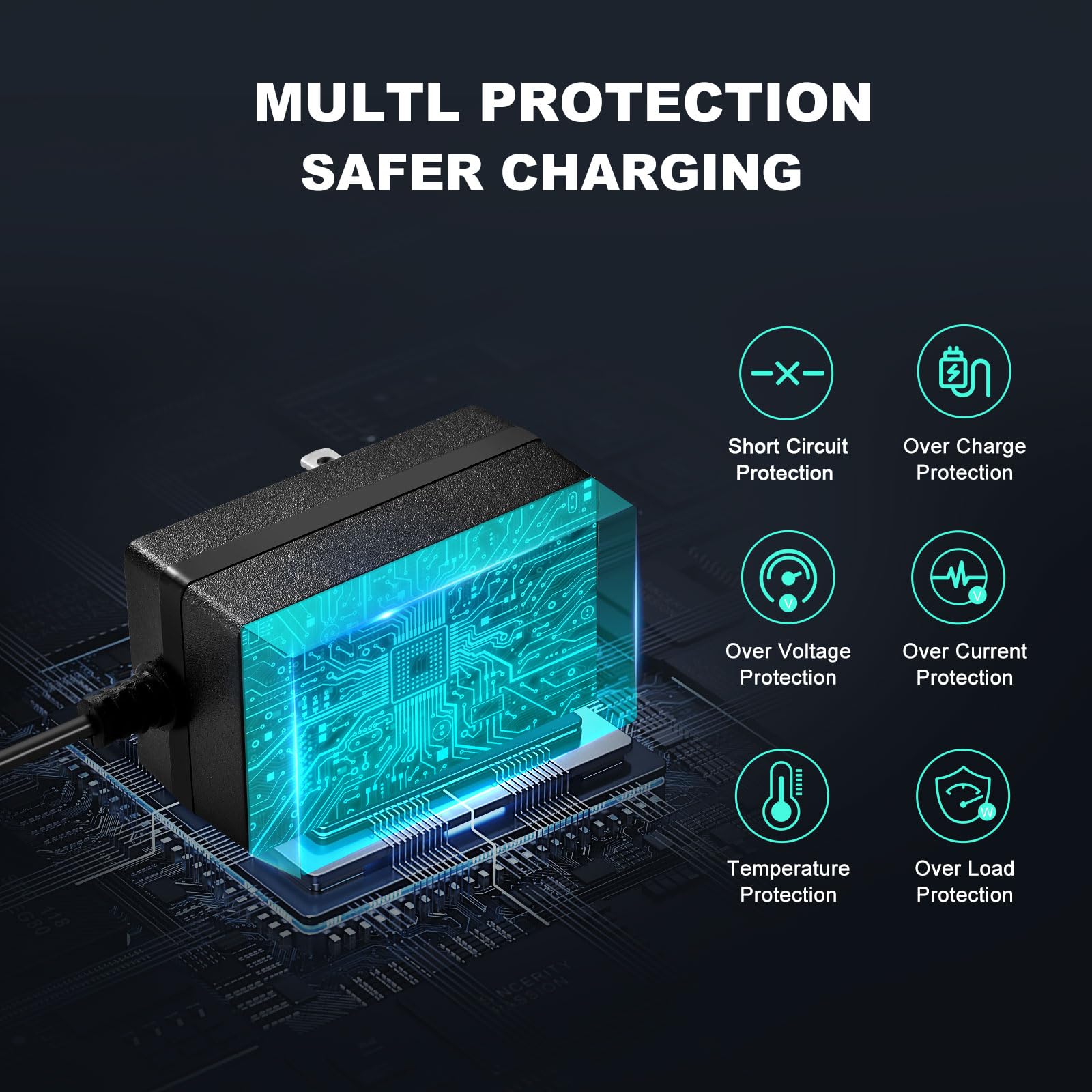 Jump Starter 19v Charger for Booster PAC ES5000 Charger Cord Compatible with Booster PAC ES2500 ES5500 ES5000 ES2500C ES6000 ESA217 J900 ESA22 J900 Jump Starter Power Cord