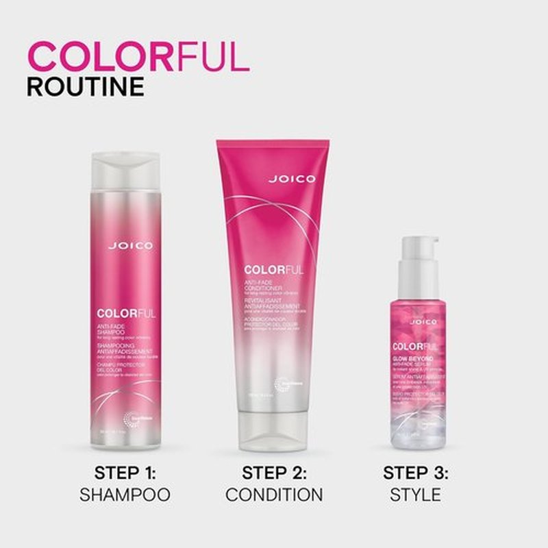 Joico Colorful Anti-Fade Shampoo - Preserve Vibrancy for Color-Treated Hair | Sulfate-Free Formula with Camellia Oil & Pomegranate Extract