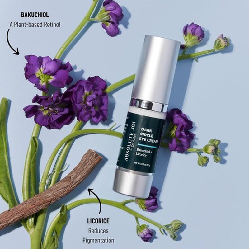 AbsoluteJOI Dark Circle Eye Cream - Brightening Bakuchiol & Licorice Formula for Puffiness & Fine Lines | 0.5 Oz
