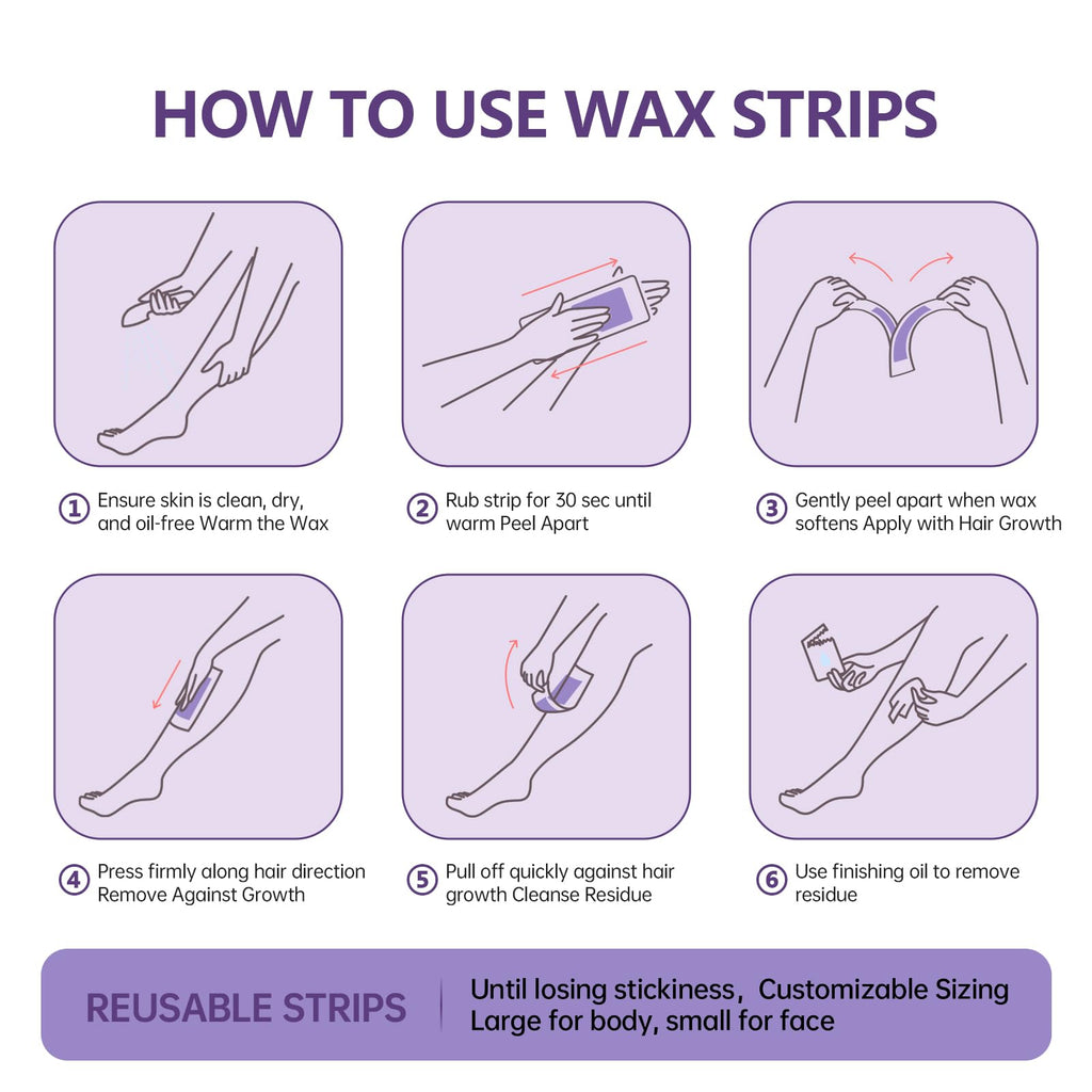 Nest Timber Wax Strips for Hair Removal – 50Count with Soothing Wipes – No Heat Waxing Kit for Women & Men, Face & Body, Bikini, Legs, Underarms – Travel-Friendly & Gentle on Skin