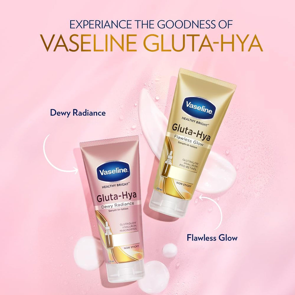 Vaseline Gluta-Hya Dewy Radiance Serum-in-Lotion, Lightweight Moisturizing Body Lotion – 200 ml / 6.7 fl oz