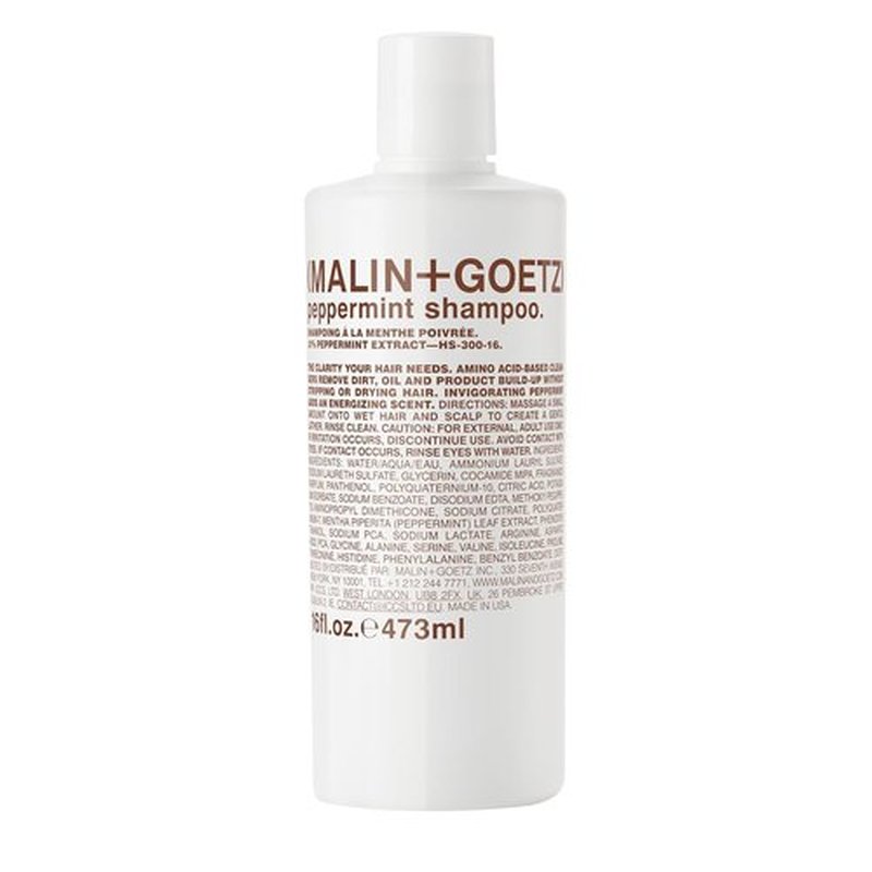 MALIN+GOETZ Shampoo - Hydrating Basil & Clarifying Peppermint | Daily Amino Acid Cleanser for All Hair Types | Vegan & Sulfate-Free